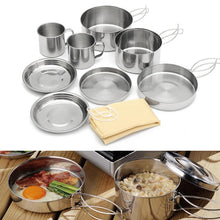 Load image into Gallery viewer, Stainless Steel Backpacking Cookware