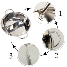 Load image into Gallery viewer, Twin Divided Stainless Steel Cookware